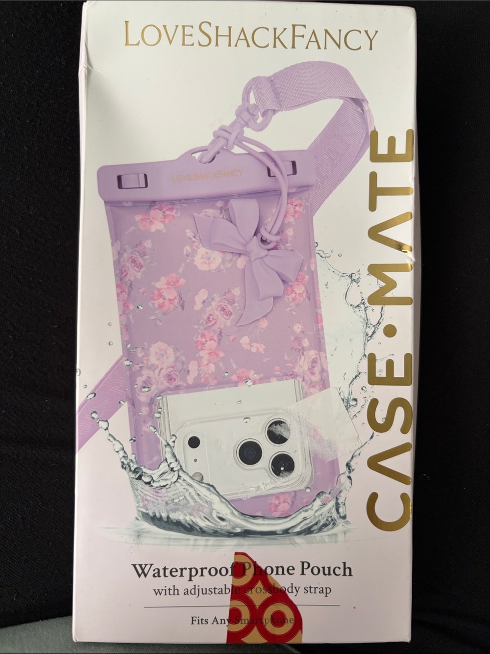 LoveShackFancy Lavender Floral Waterproof Phone Pouch